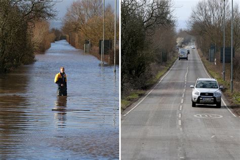 Uk Floods Before And After Photos Of The Somerset Levels