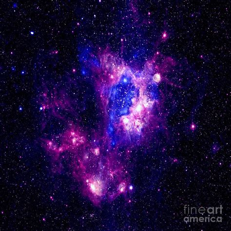 Galaxy Purple Blue Magellanic Cloud Digital Art By Johari Smith