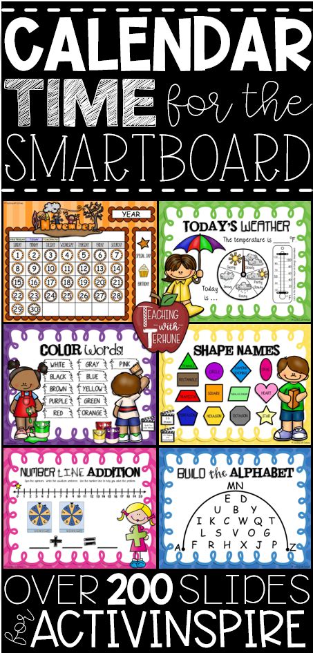 Calendar Time For The Smartboard Calendar Time Kindergarten Smart