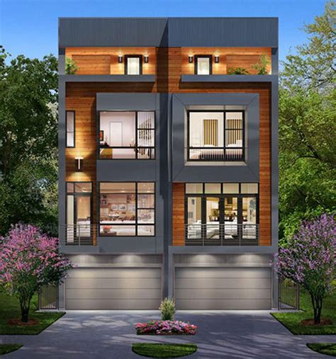 3 12 Story Duplex Townhouse Plan E4050 Duplex House Design