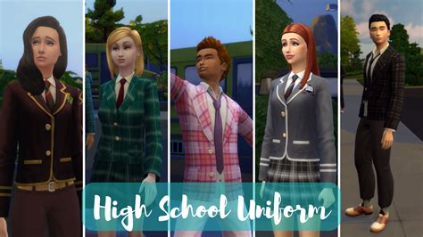 Mod The Sims High School Uniform Mod