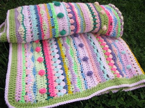 Rabotilnica Na Harmonijata Afghan Crochet Baby Blanket Bubbles