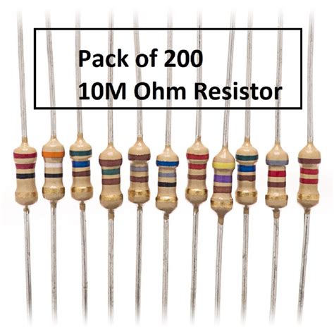 Pack Of 200 10m Ohm Resistor 10mohm 14w