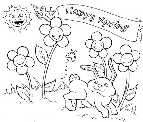 Free Printable Spring Coloring Pages Kids Sketch Coloring Page