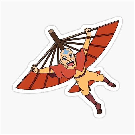 Avatar Aang Sticker For Sale By Digitalredesign Redbubble