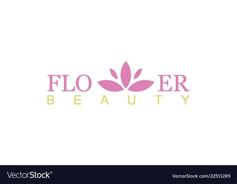 Flower Beauty Logo Royalty Free Vector Image Vectorstock