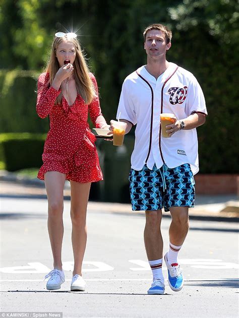 patrick schwarzenegger and abby champion at july 4th party daily mail online
