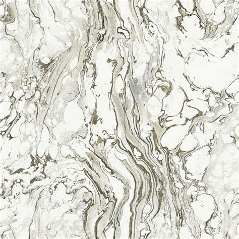 Kt2221 Black And White Polished Faux Marble Wallpaper