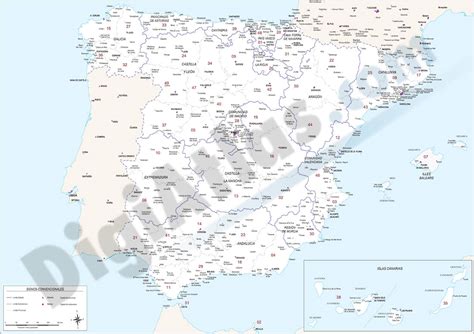 Map Of Spain With Postal Codes