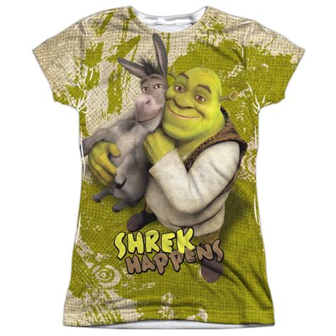 Shrek Best Friends Front Back Print Juniors Sublimation Shirt
