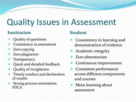 Issues In Assessment
