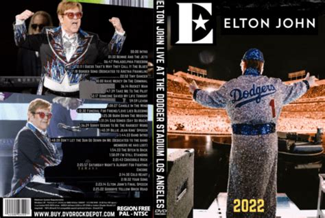 Elton John Live At The Dodger Stadium Los Angeles 2022 Dvd Dvd Rock