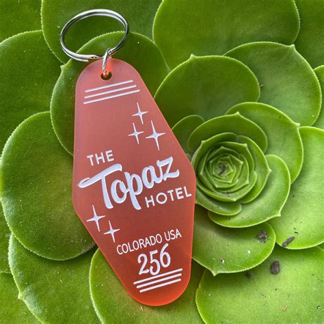 Personalized Motel Keychain Custom Vintage Hotel Style Etsy