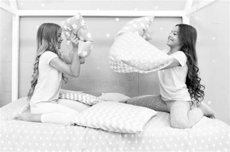 Soulmates Girls Having Fun Sleepover Party Pillow Fight Pajama Party Sleepover Time For Fun