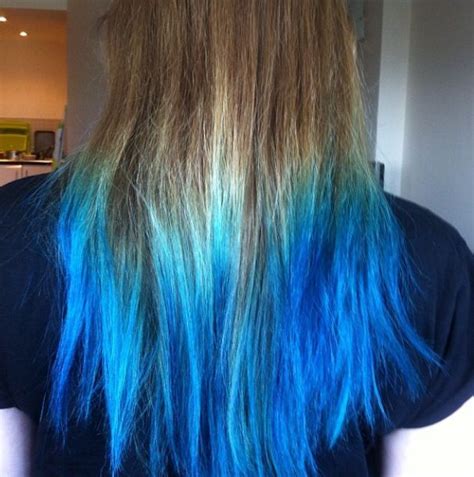Wash and condition your hair as you normally would. Blue dip dye hair | hair | Pinterest