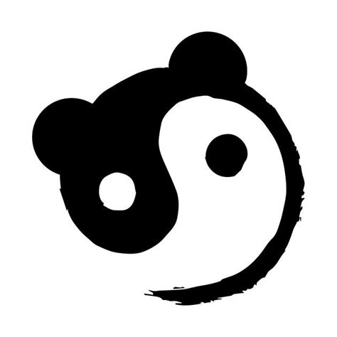 Yin Yang Panda Bambu Brand Black And White By Bambu Panda Tattoo