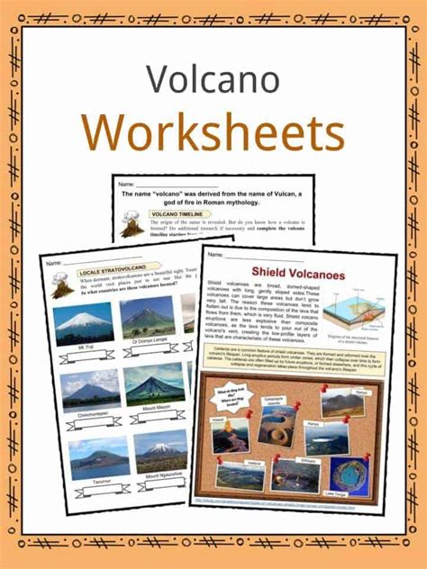 Volcano Facts And Worksheets For Kids Formation Eruptions Examples