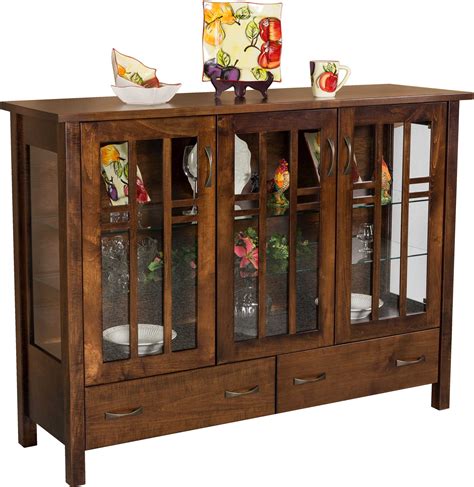 Acadia Curio Cabinet Amish Curio Cabinet Solid Wood Curio Cabinet