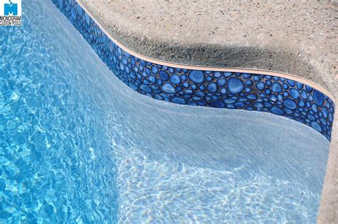 Monogram Blue Pebble Stone Pool Plaster Pool Renovation Small Pool Design