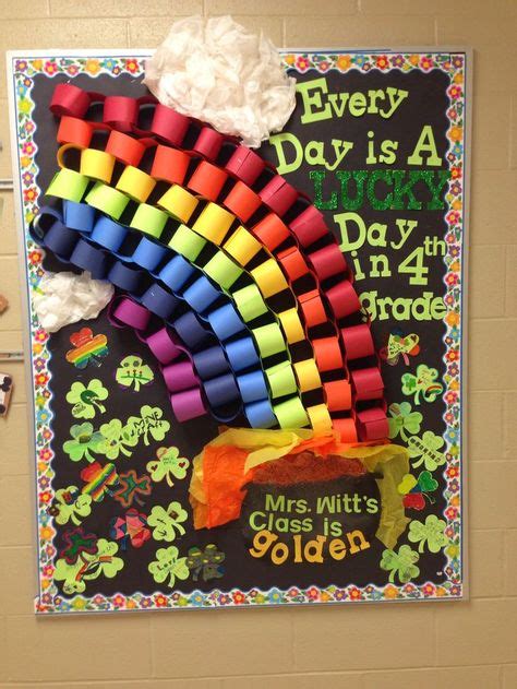 St Patricks Day Bulletin Board Shamrocking Through First Grade