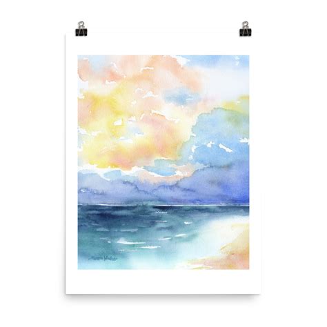 Abstract Beach Watercolor Seascape Susan Windsor