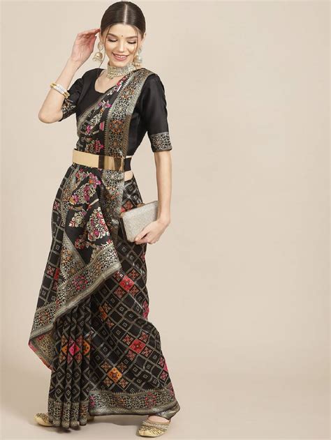 Fascinating Black Banarasi Woven Silk Bridal Saree Shubhkala 3907839