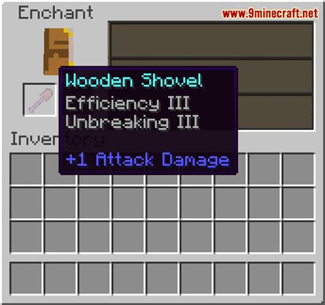 Enchanted Wooden Shovel Wiki Guide 9minecraftnet