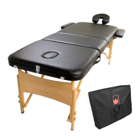 70cm Aluminium Portable Massage Table Black Forever Beauty