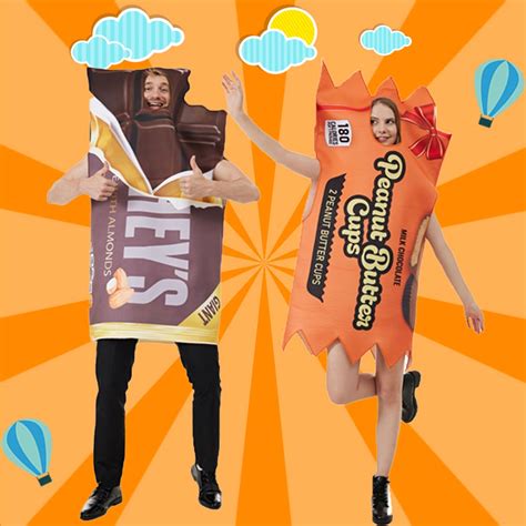 ♛fast deliverywomen s funny peanut chocolate candy costume adult couple creative food and candy