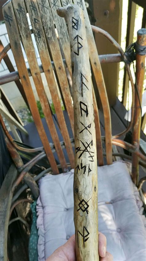 Ritual Rune Staff Bind Runes For Knowledge And Protection Runes