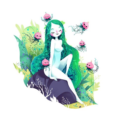 Nymph On Behance Concept Art Drawing Plant Character Design Art
