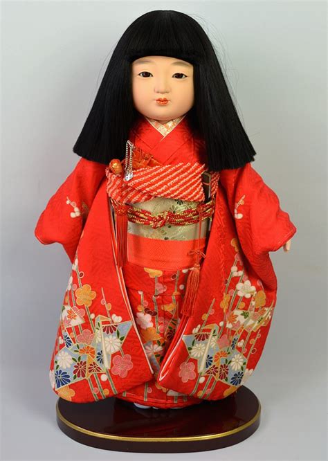 Japanese Vintage Ichimatsu Doll Of A Girl In Festive Attire 1960s Japanese Traditional Dolls