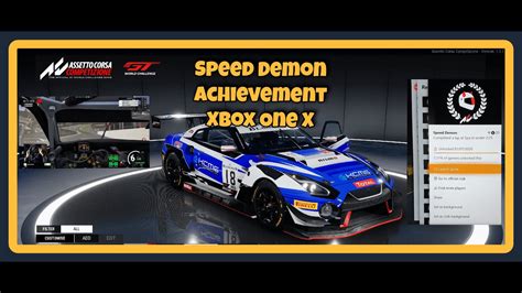 Assetto Corsa Competizione Speed Demon Achievement Xbox Youtube