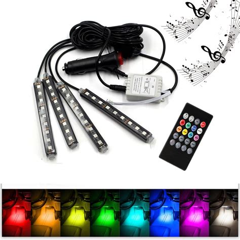 Whether it's the dome lights used for interior lighting in many vehicles, map lights, trunk lights, door lights, glove box lights, and more. 8 Color Car Interior Lights Under Dash Lighting Kit 4pcs ...