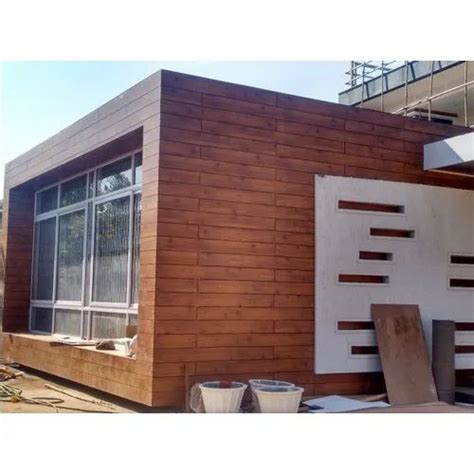 Brown Matte Hpl Wooden Facade Exterior Cladding Thickness 6mm At Rs