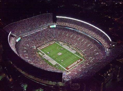 Aerial View Of The University Of Alabama Football Stadium Tuscaloosa
