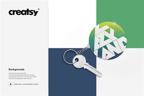 key tags mockup set keychain template custom key chain etsy