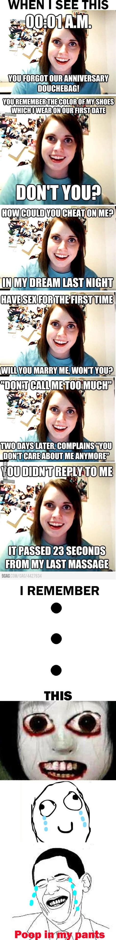 scary overly attached girlfriend 9gag