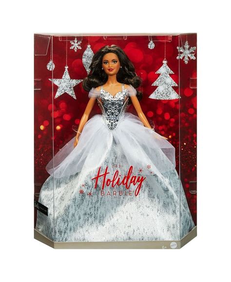 Barbie 2021 Holiday Wavy Brunette Hair Barbie Doll And Reviews All Toys Home Macys