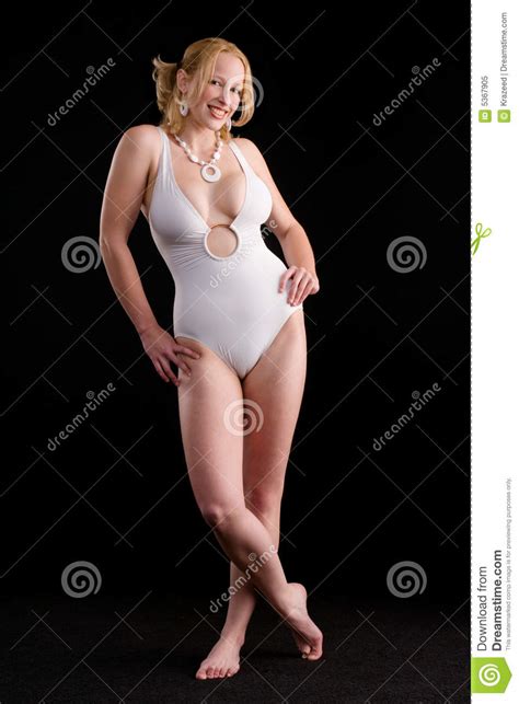 Sexy Blonde In Pin Up Pose Royalty Free Stock Photo