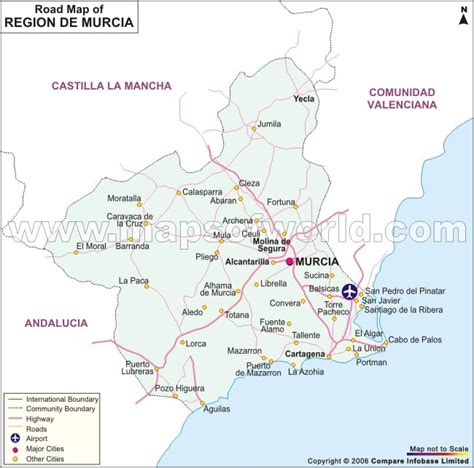 Region De Murcia Road Map