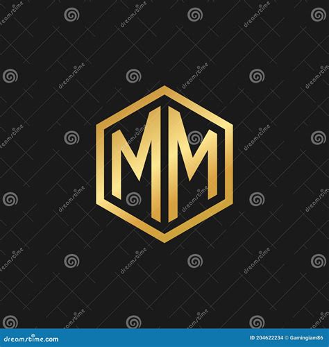 Vector Graphic Initials Letter Mm Logo Design Template Stock Vector