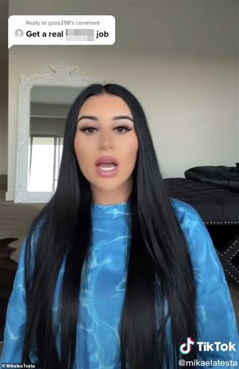 Mikaela Testa OnlyFans Star Hits Out At Critics Who Spam Her To Get A Real Job Daily Mail Online