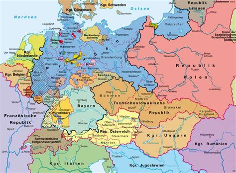 Auf 674 einzelblättern erschien das kartenwerk und deckte das gesamte gebiet. Diercke Weltatlas - Kartenansicht - Weimarer Republik 1932 ...