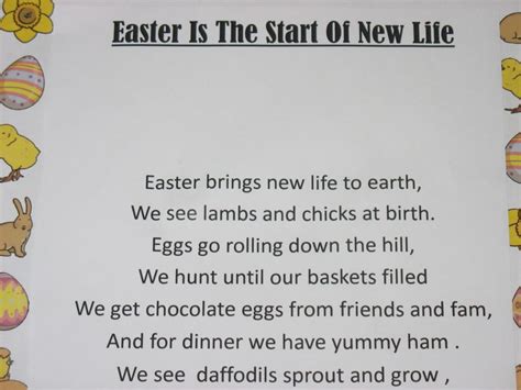 P5s Easter Poetry Mcps