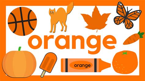 Learn Colors Orange Learning Colors Educational Videos Preschool