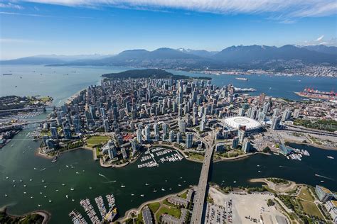 Aerial Photo Vancouver Skyline 2017