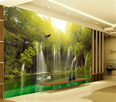 3d Wallpaper Hd Beautiful Landscape Waterfall Woods