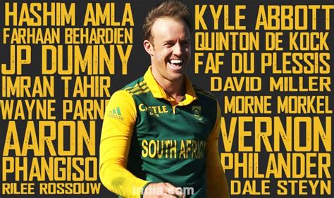 Morkel brothers have represented the south african cricket team on various occasions. Team South Africa for ICC Cricket World Cup 2015: Team ...