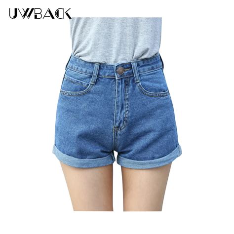 Uwback 2017 New Brand Summer Shorts Women Jeans Denim High Waisted Plus Size Women Jeans Short